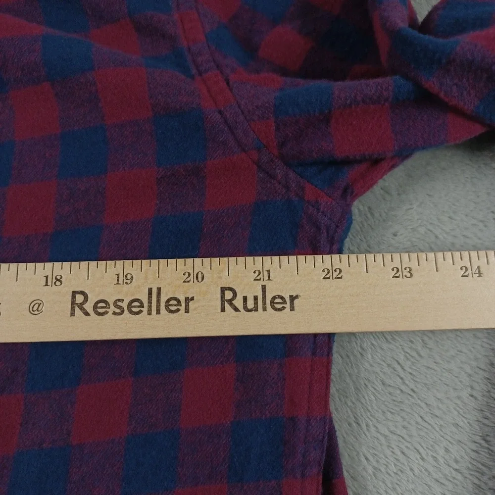 J Crew Shirt Mens Large Red Plaid Flannel Slim Fit Preppy‎ Long Sleeve